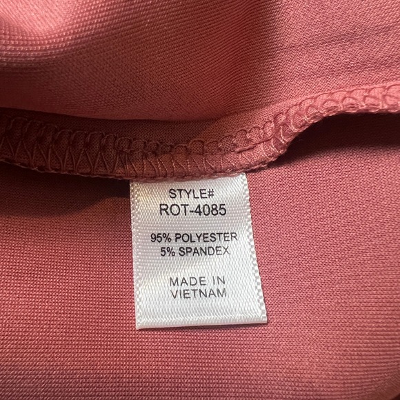 Zenana Women's S/M Winter Rose Scuba Half Zip Short Sleeve Top Casual Chic - Picture 7 of 9